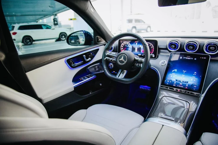 Mercedes Benz C300 2024 BLUE RENTAL IN DUBAI - undefined